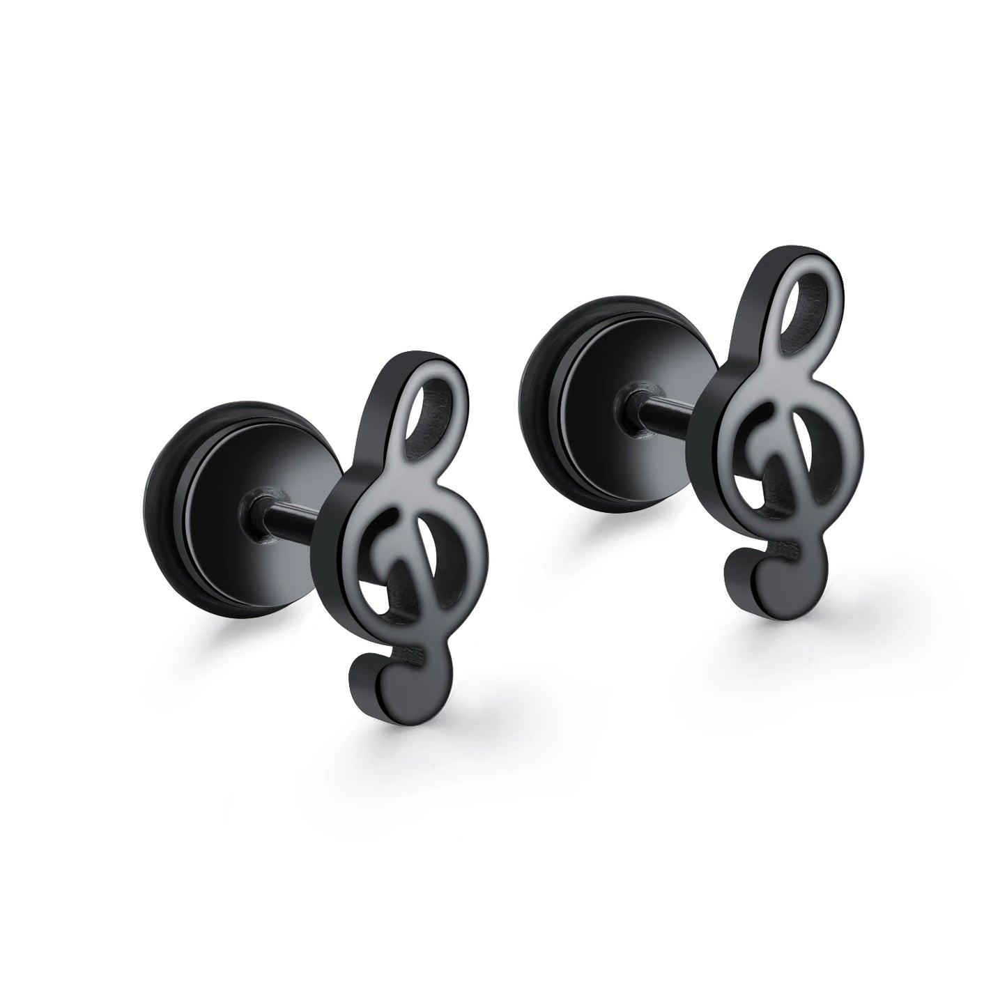 Boucle d'oreille homme noire