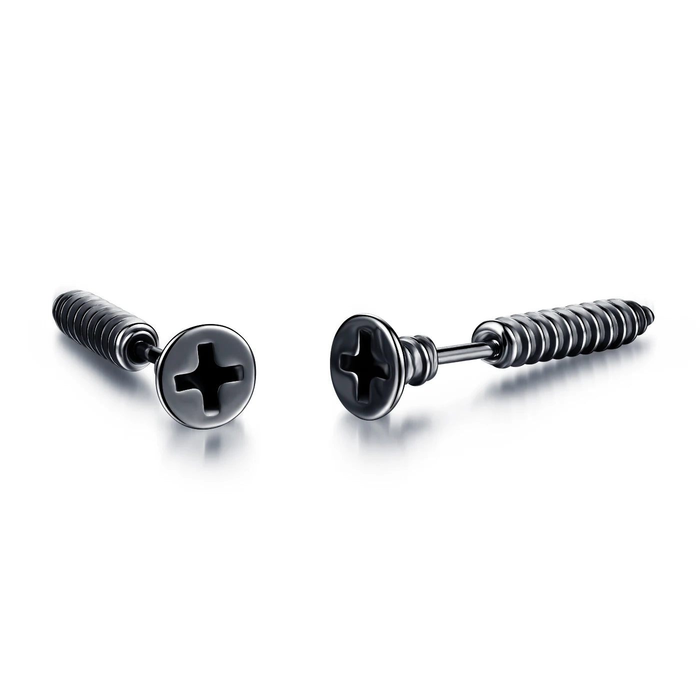 Boucle d'oreille homme noire