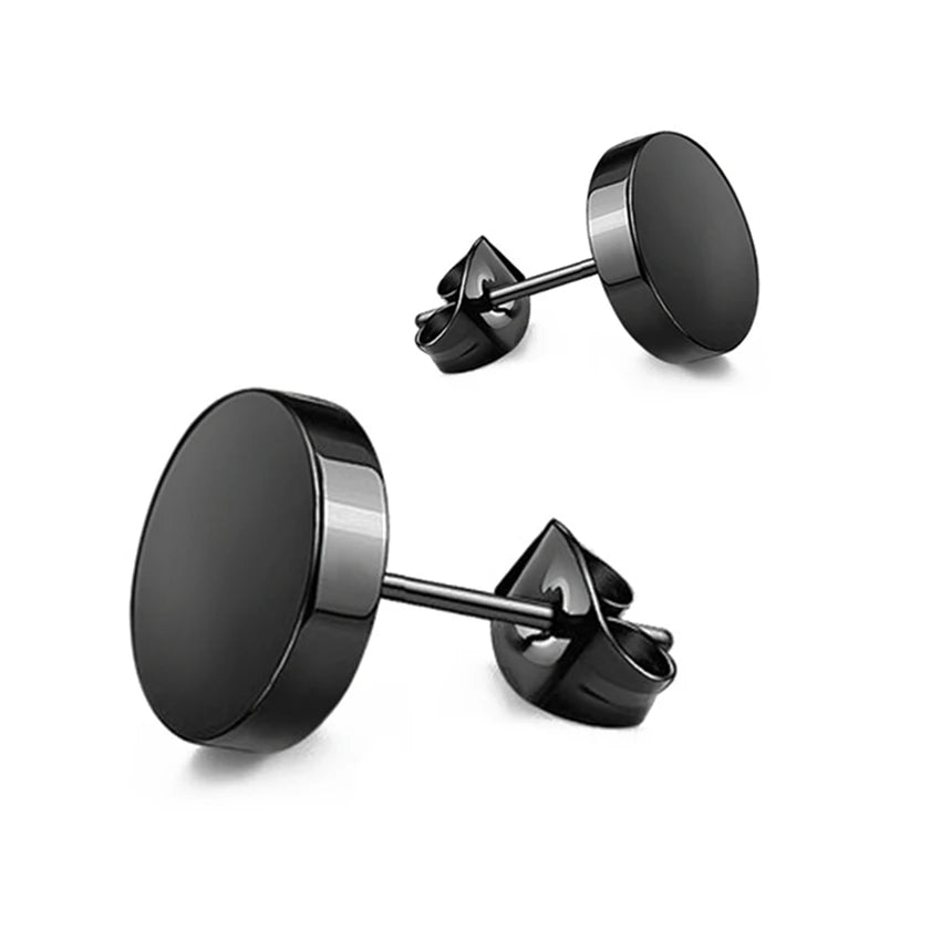 Boucle d'oreille homme noire