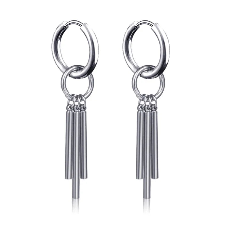 Boucle d'oreille homme pendante