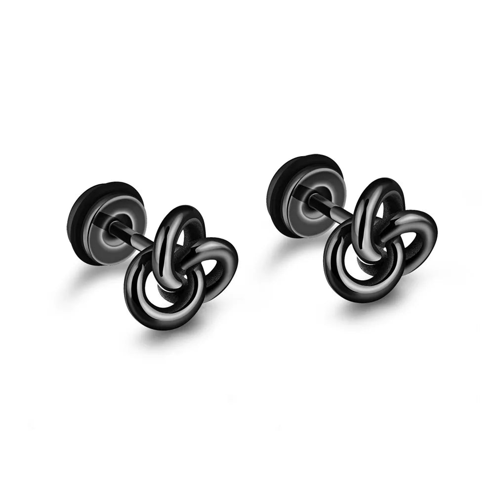 Boucle d'oreille homme noire