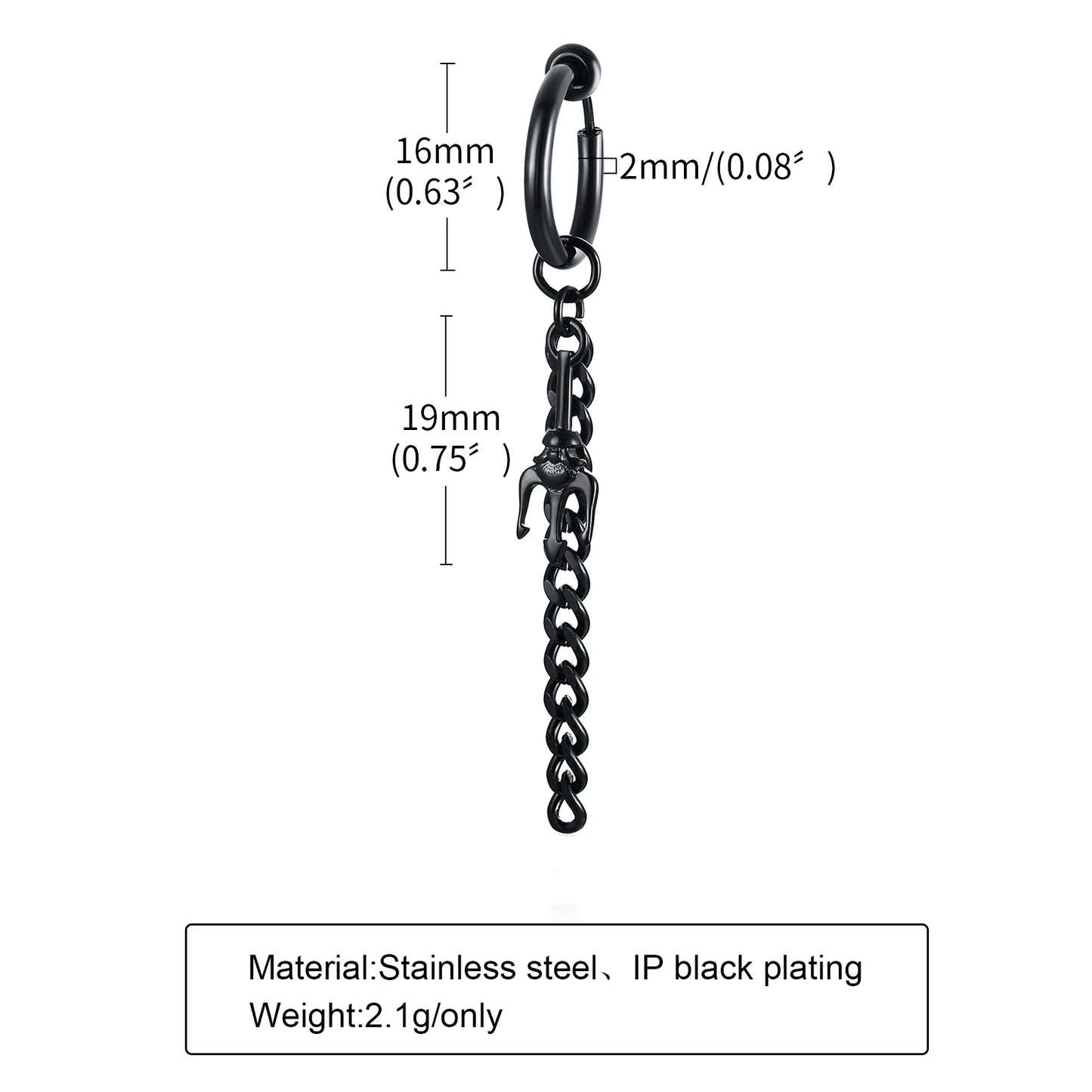 Boucle d'oreille homme