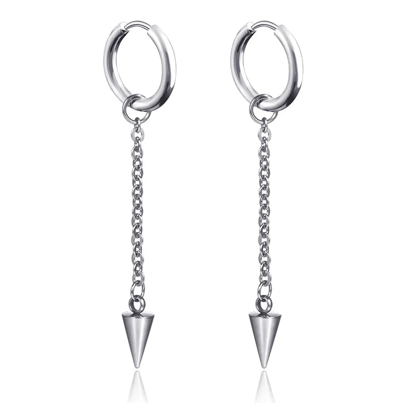Boucle d'oreille homme pendante