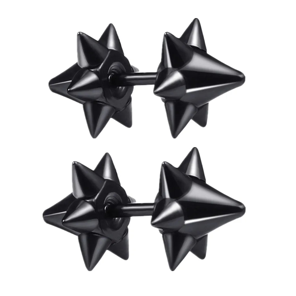 Boucle d'oreille homme noire