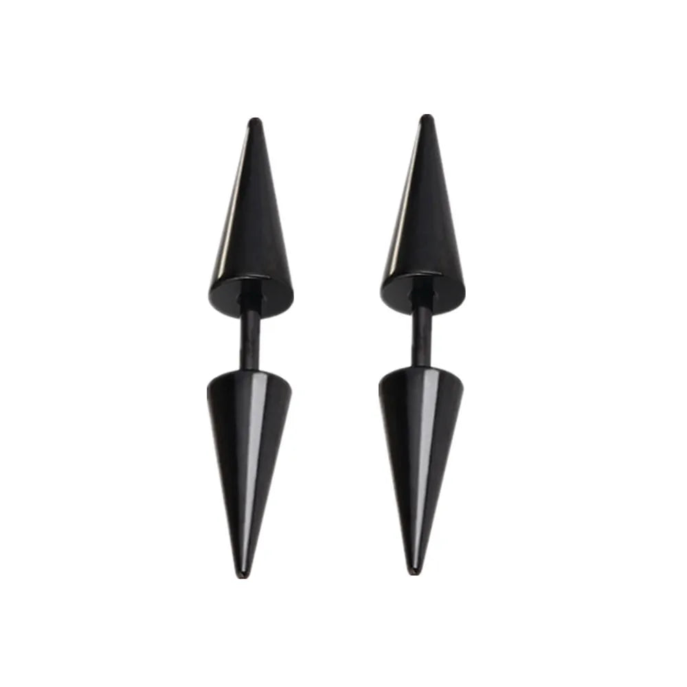 Boucle d'oreille homme noire