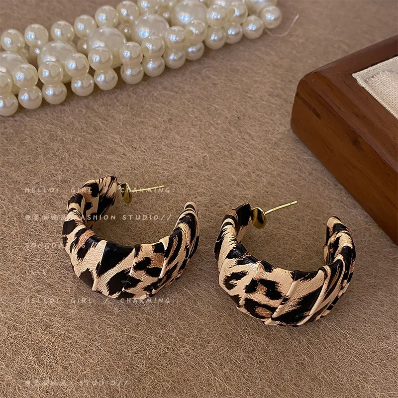 Boucle d'oreille leopard
