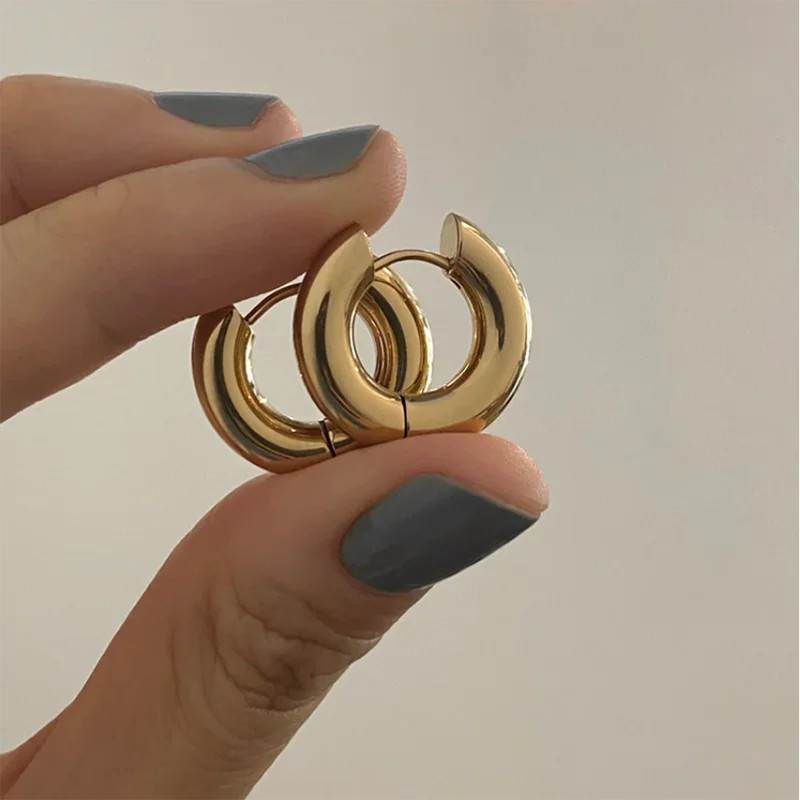 Boucle d'oreille acier inoxydable doré