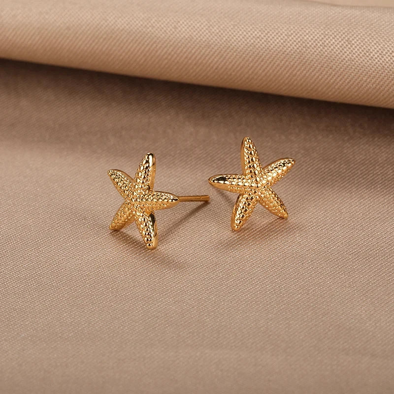 Boucle d'oreille etoile de mer