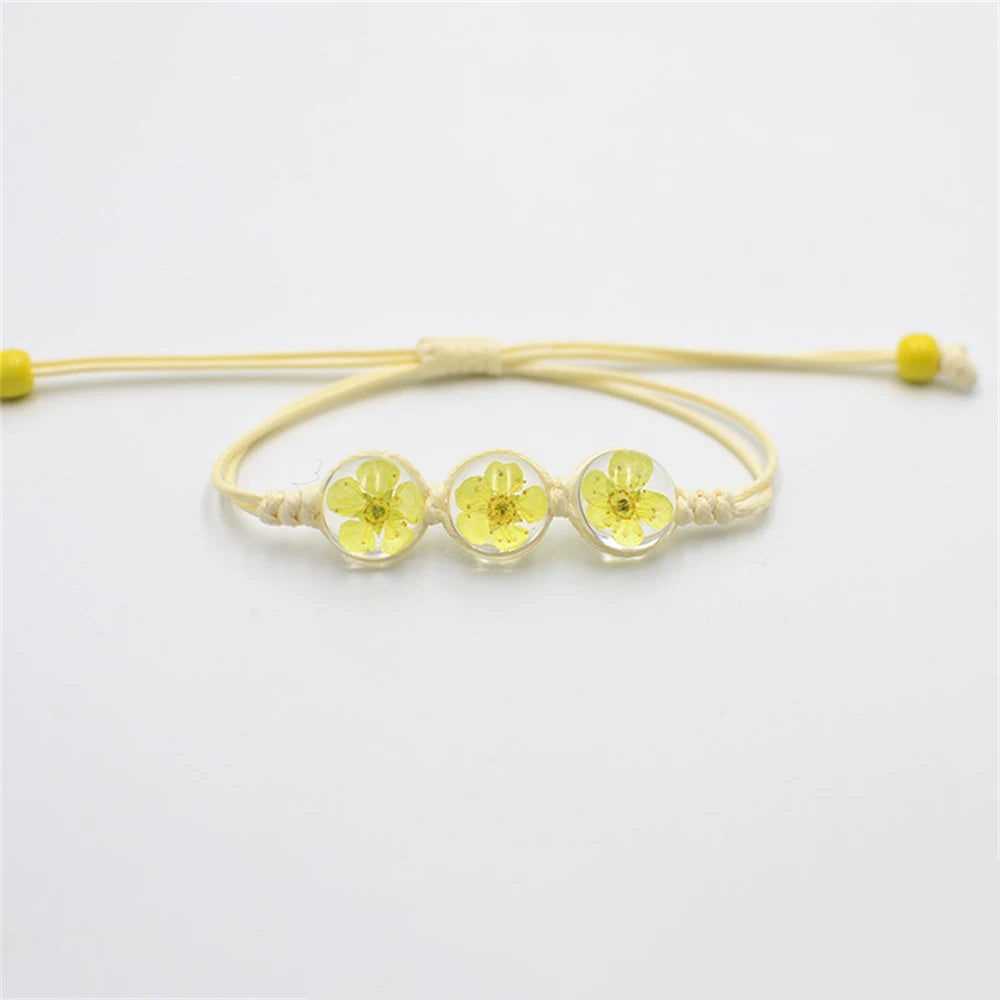 Bracelet fleurs séchées mariage