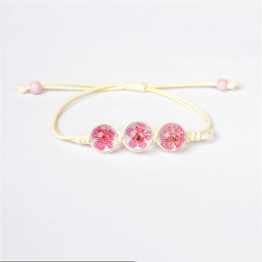 Bracelet fleurs séchées mariage