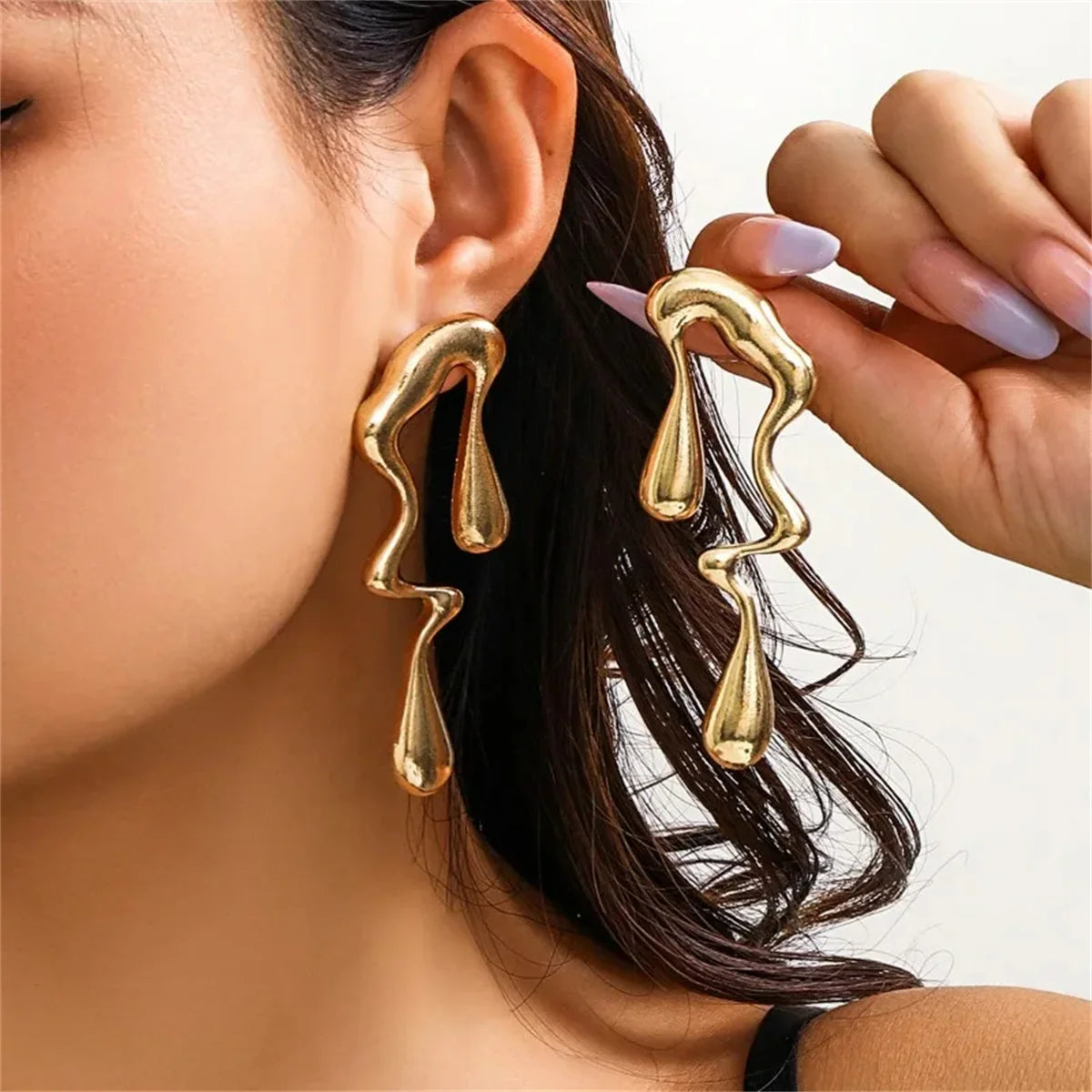 Boucle d'oreille goutte d'eau acier inoxydable