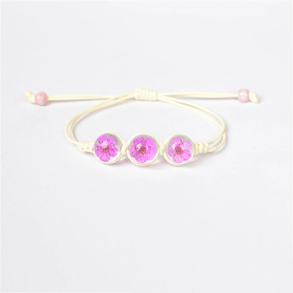 Bracelet fleurs séchées mariage