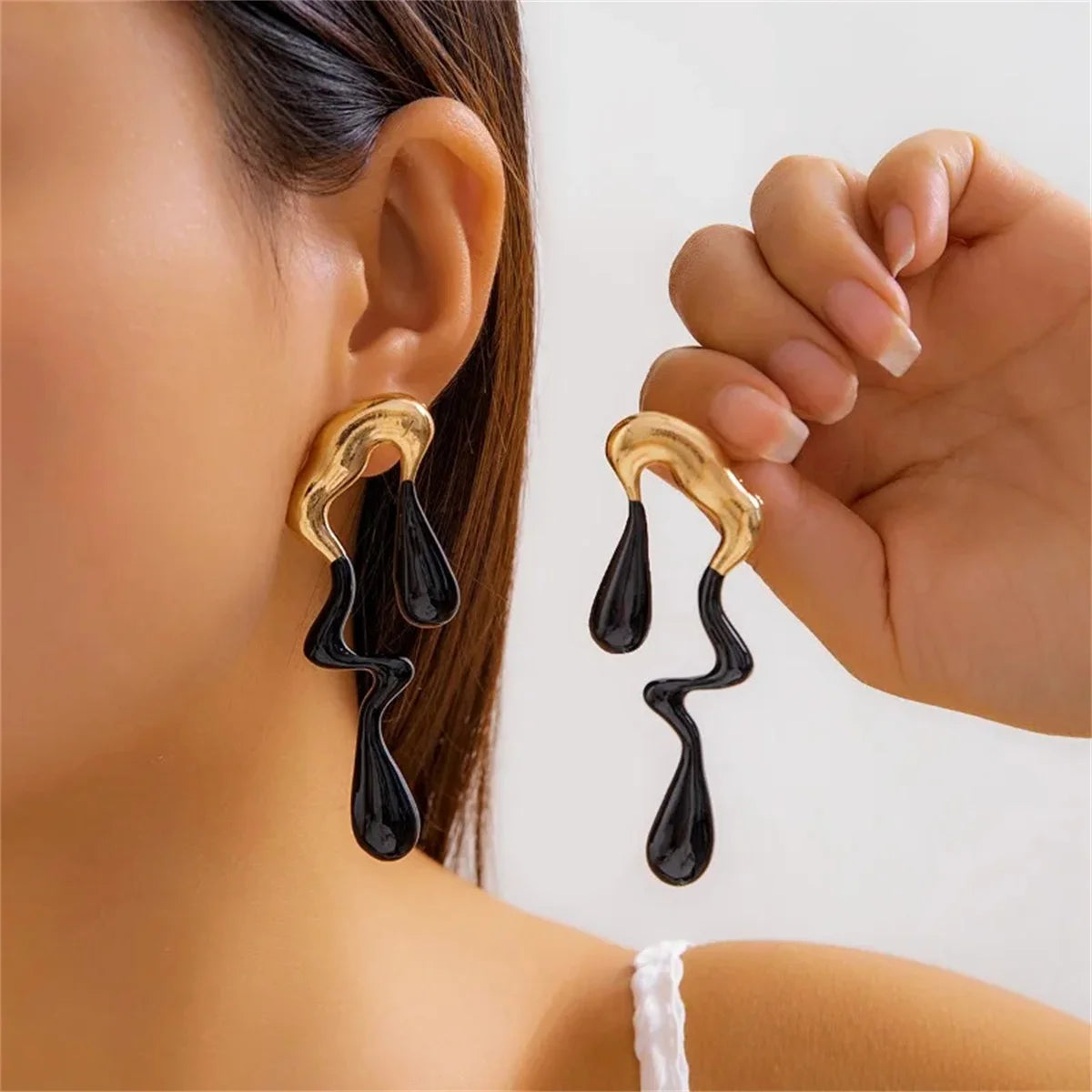 Boucle d'oreille goutte d'eau acier inoxydable