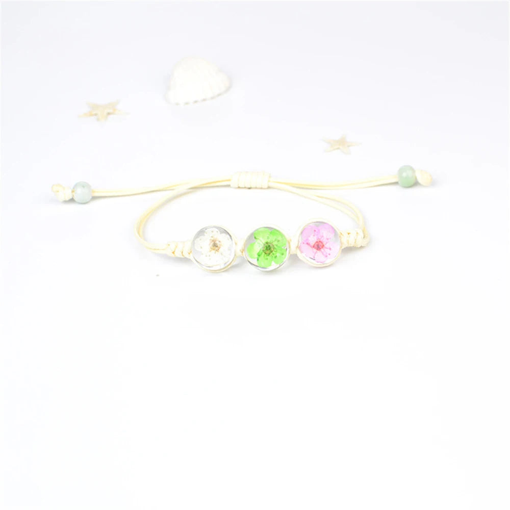 Bracelet fleurs séchées mariage