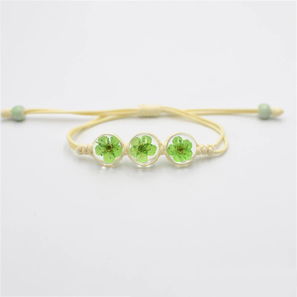 Bracelet fleurs séchées mariage