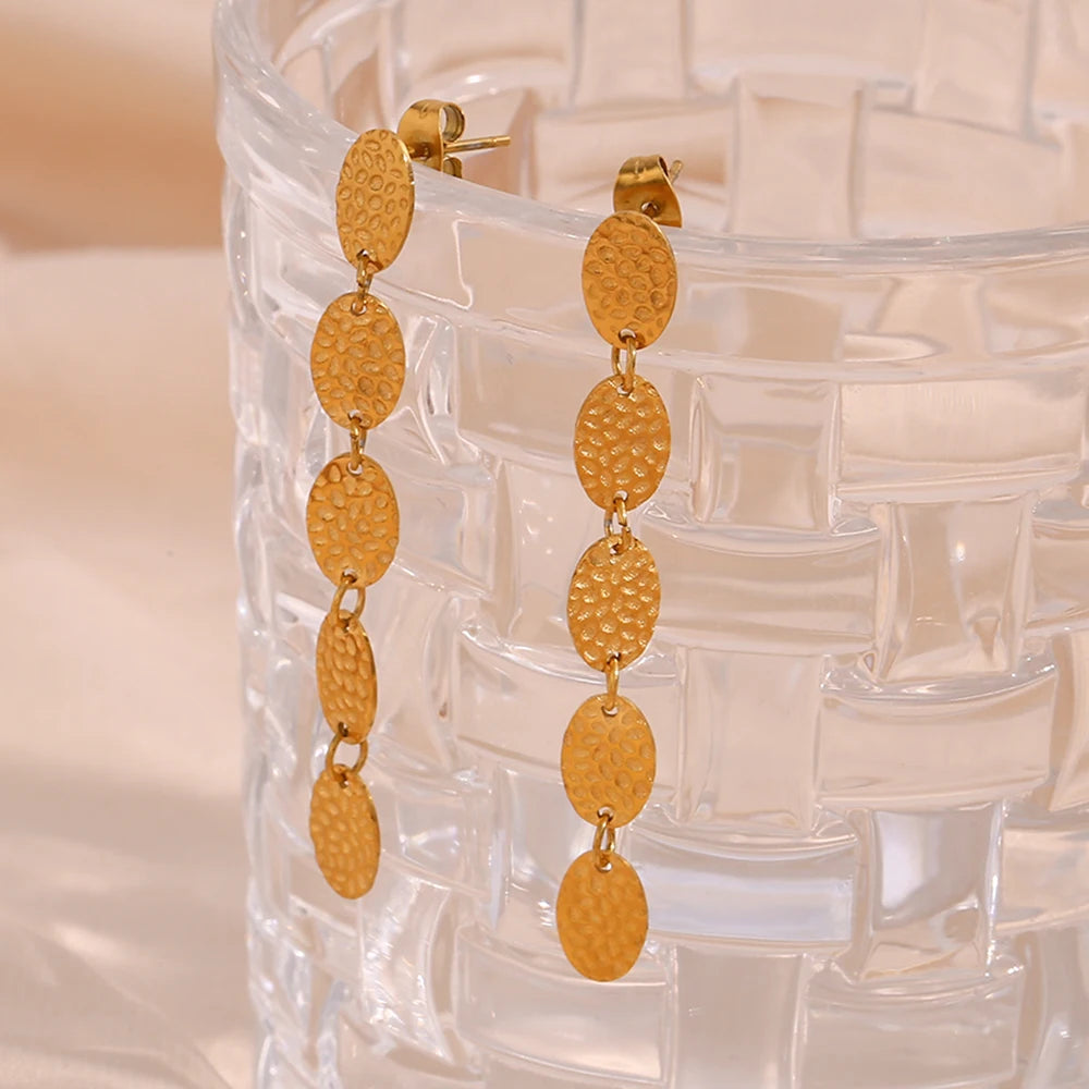 Boucles d'oreilles pendantes acier inoxydable