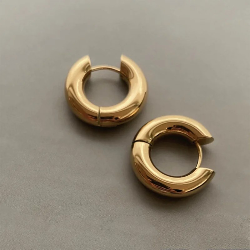 Boucle d'oreille acier inoxydable doré