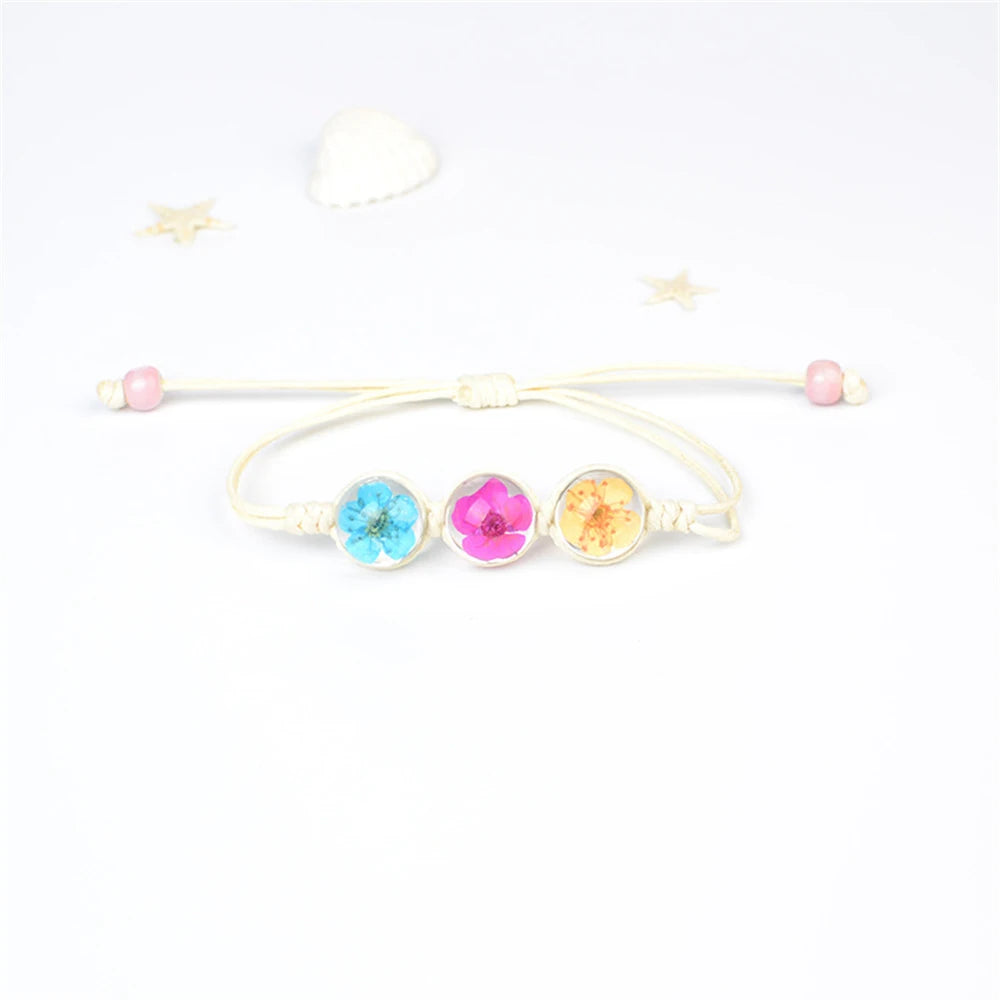 Bracelet fleurs séchées mariage