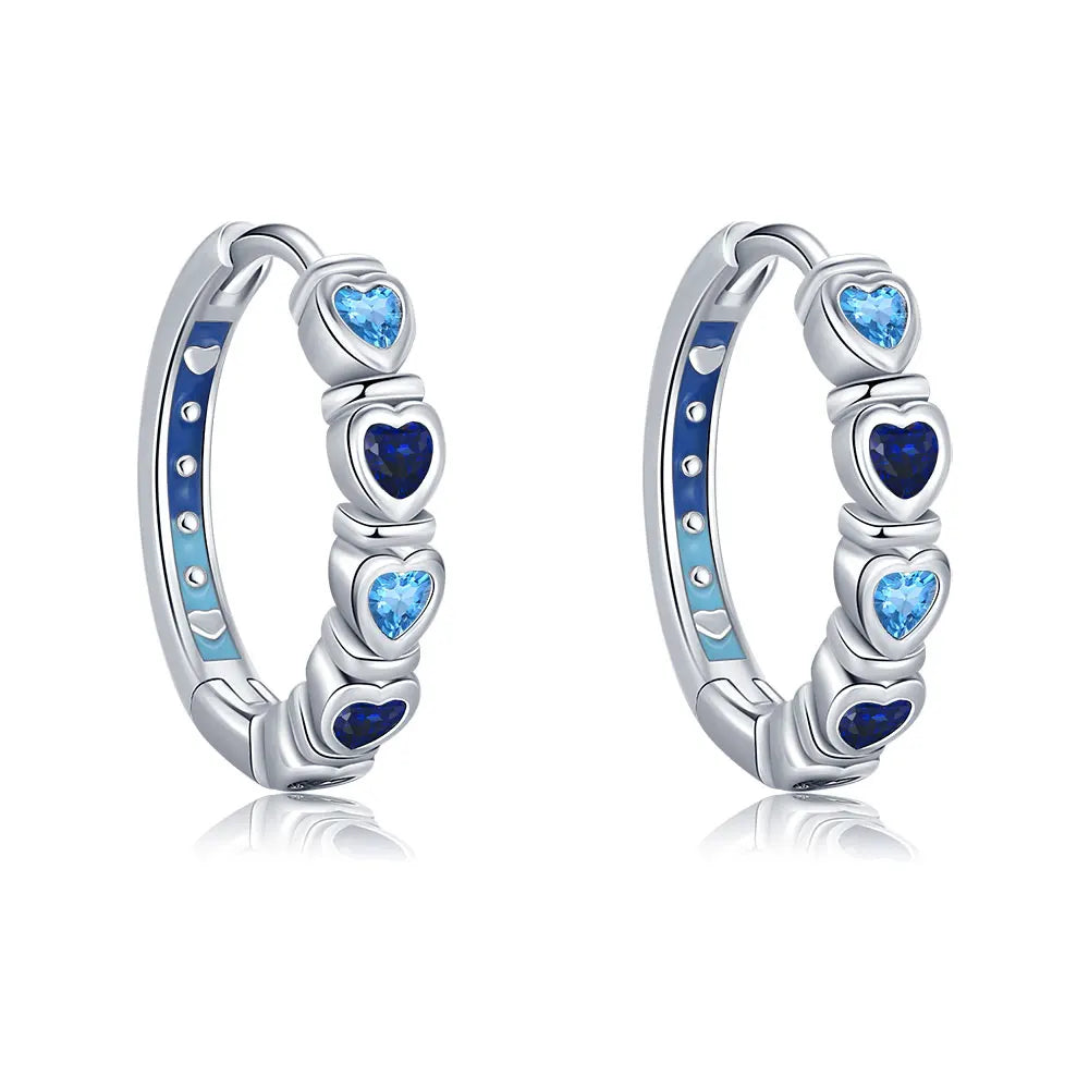 Boucle d'oreille fleur argent