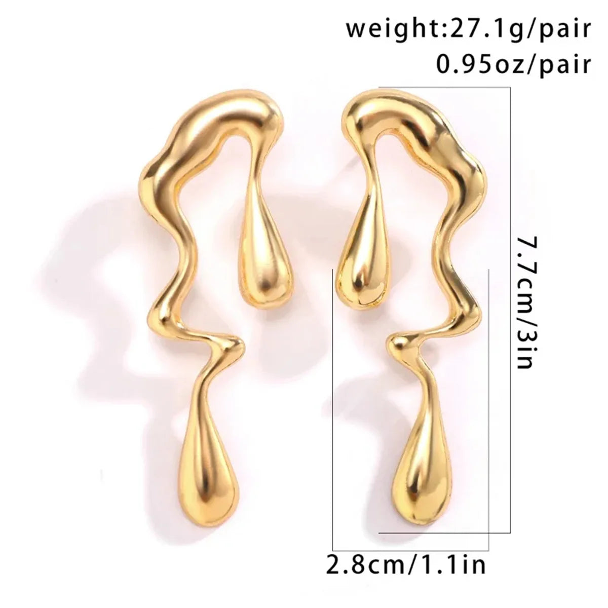 Boucle d'oreille goutte d'eau acier inoxydable