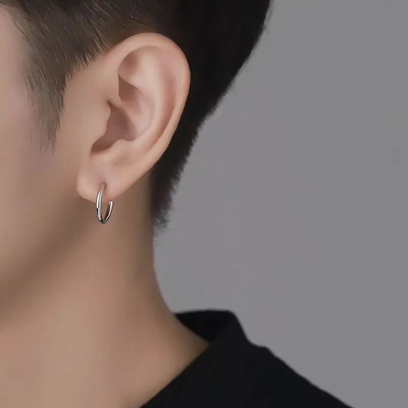 boucle d'oreille homme argent