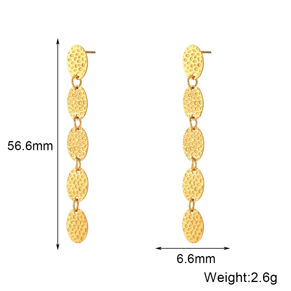 Boucles d'oreilles pendantes acier inoxydable