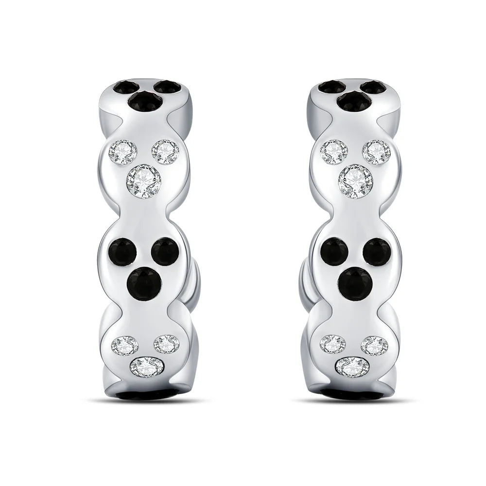 Boucle d'oreille fleur argent