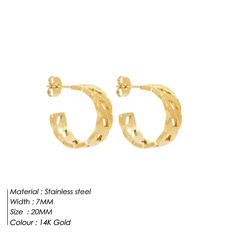 Boucle d oreille femme acier inoxydable argent