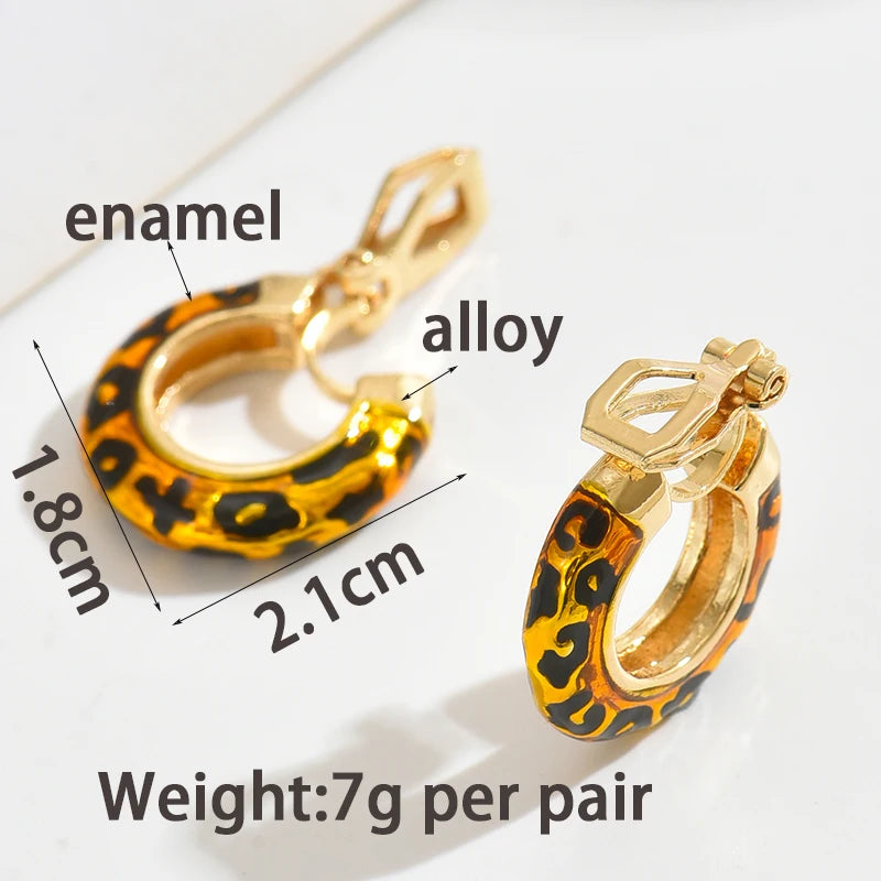 Boucle d'oreille leopard or
