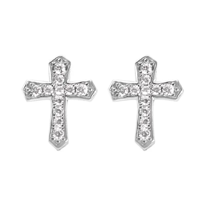 Boucle d'oreille croix