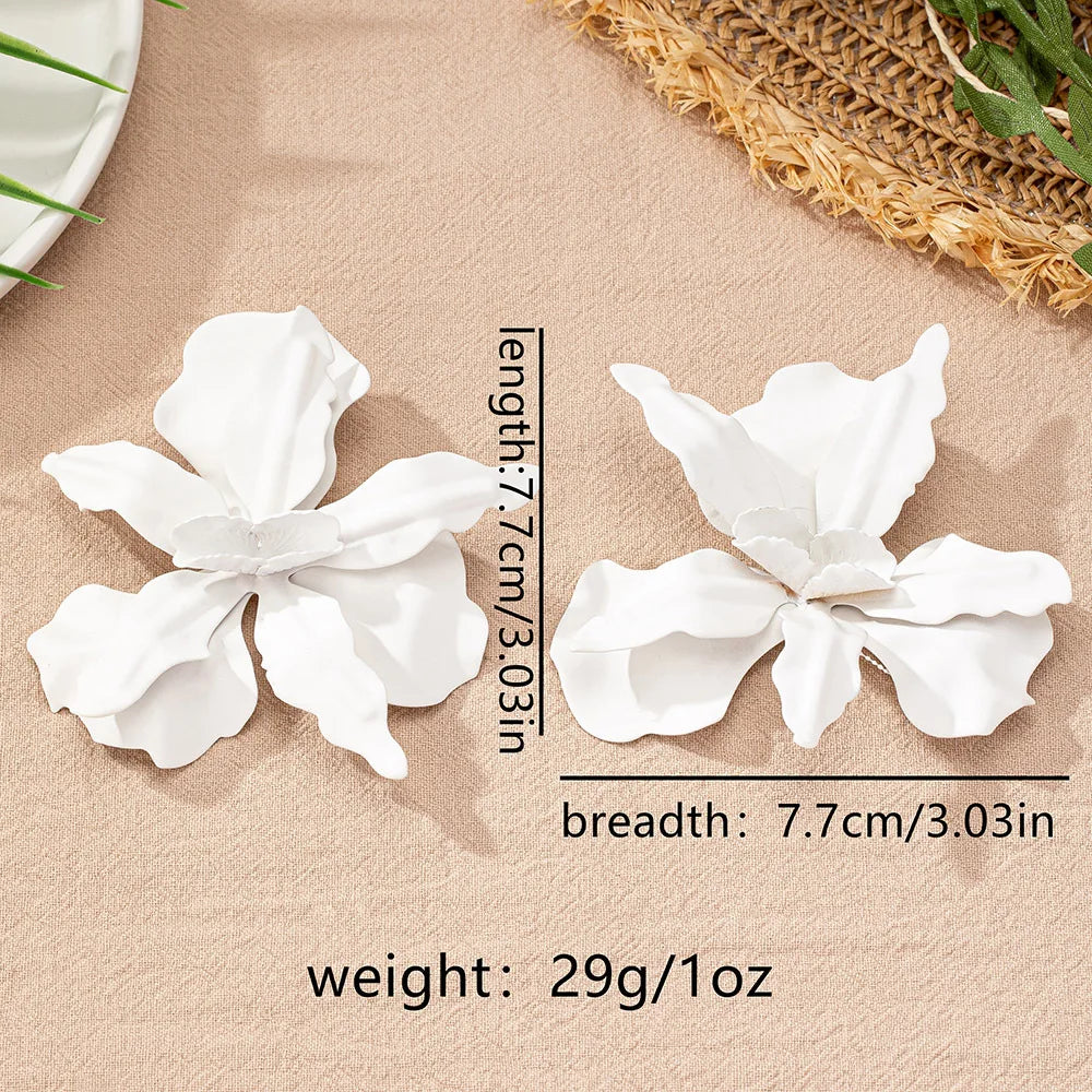 Boucle d'oreille grosse fleur