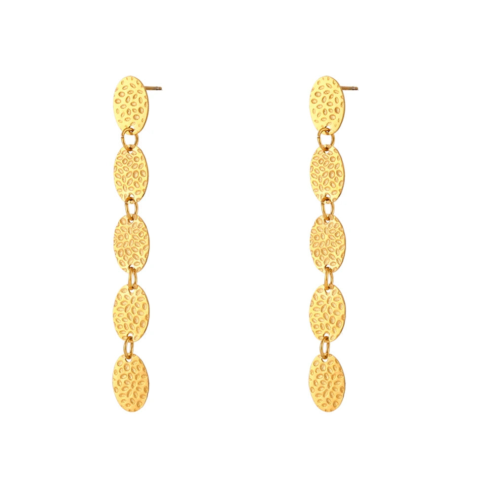 Boucles d'oreilles pendantes acier inoxydable
