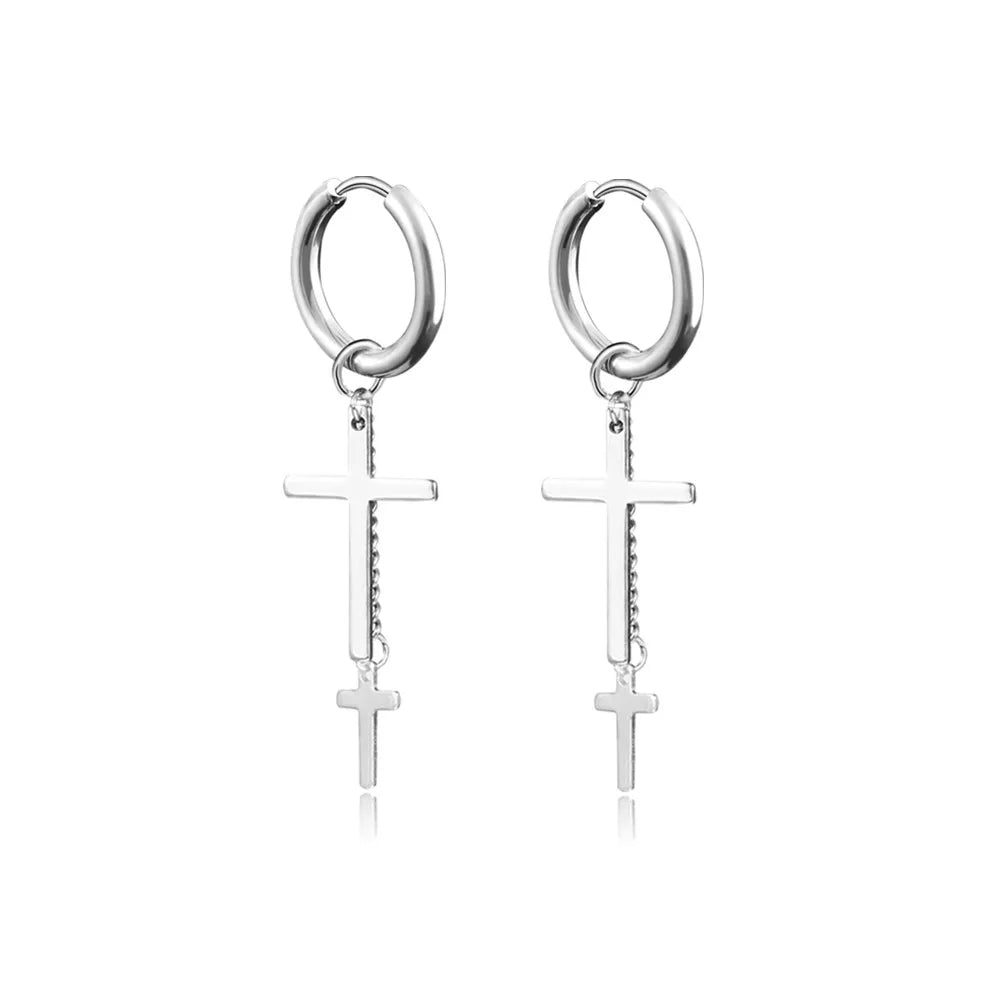 Boucle d'oreille homme pendante