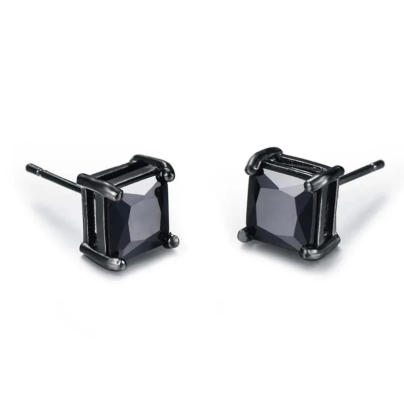 Boucle d'oreille homme noire
