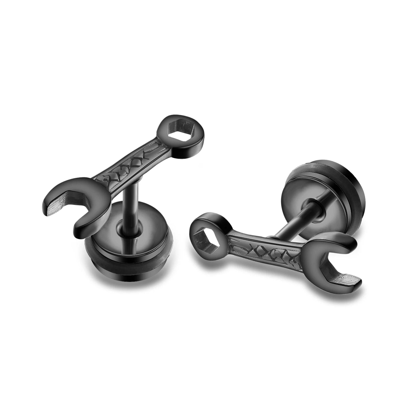 Boucle d'oreille homme noire