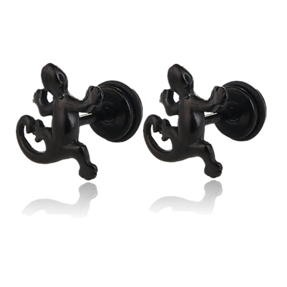 Boucle d'oreille homme noire