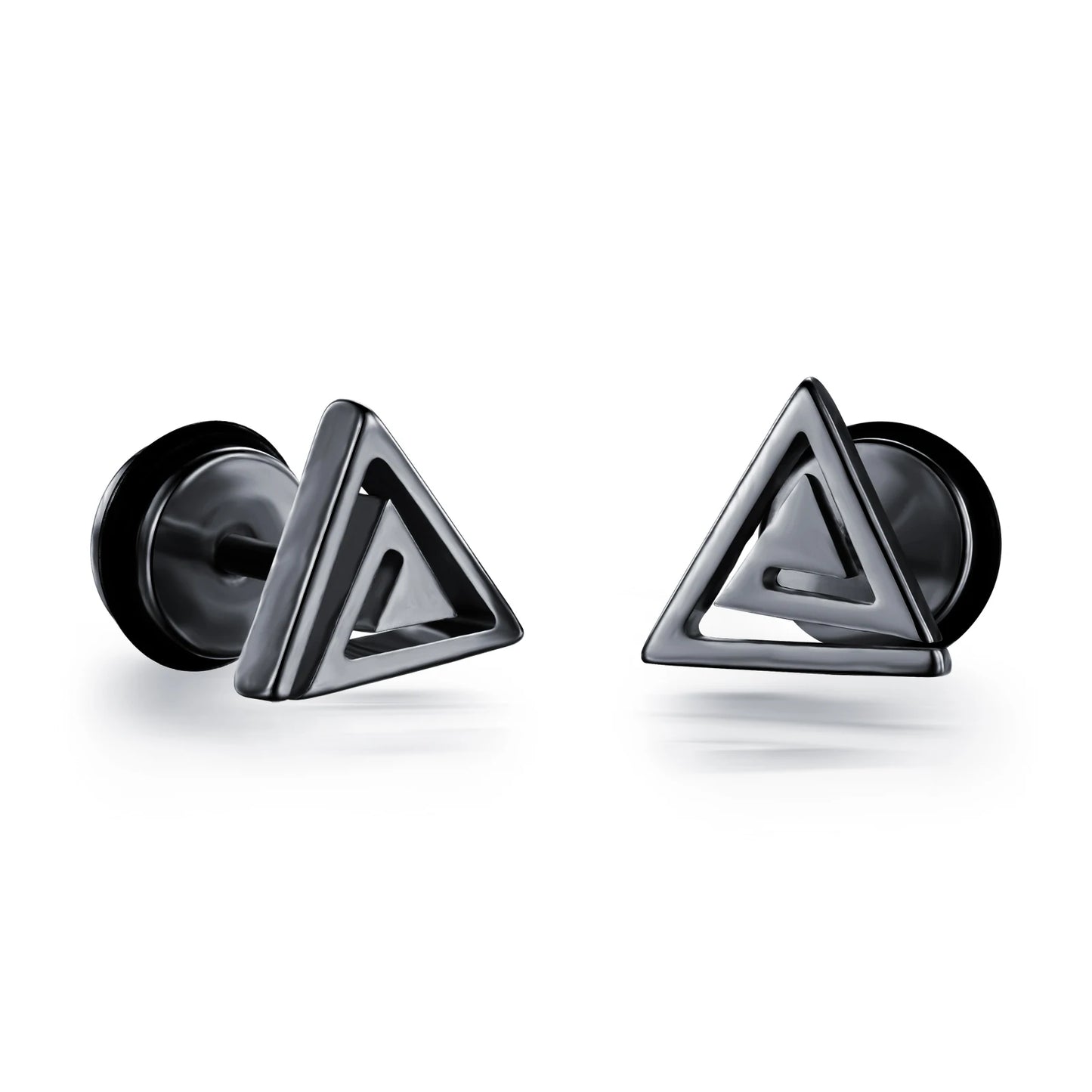 Boucle d'oreille homme noire