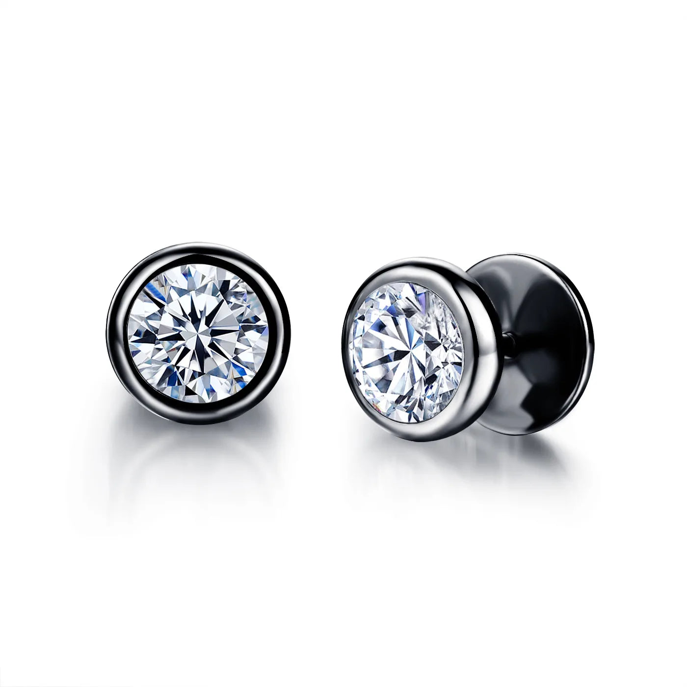 Boucle d'oreille homme noire