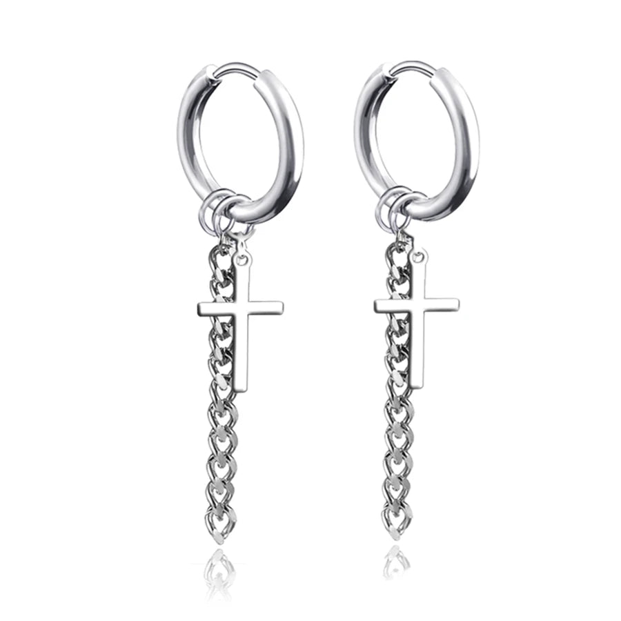 Boucle d'oreille homme pendante