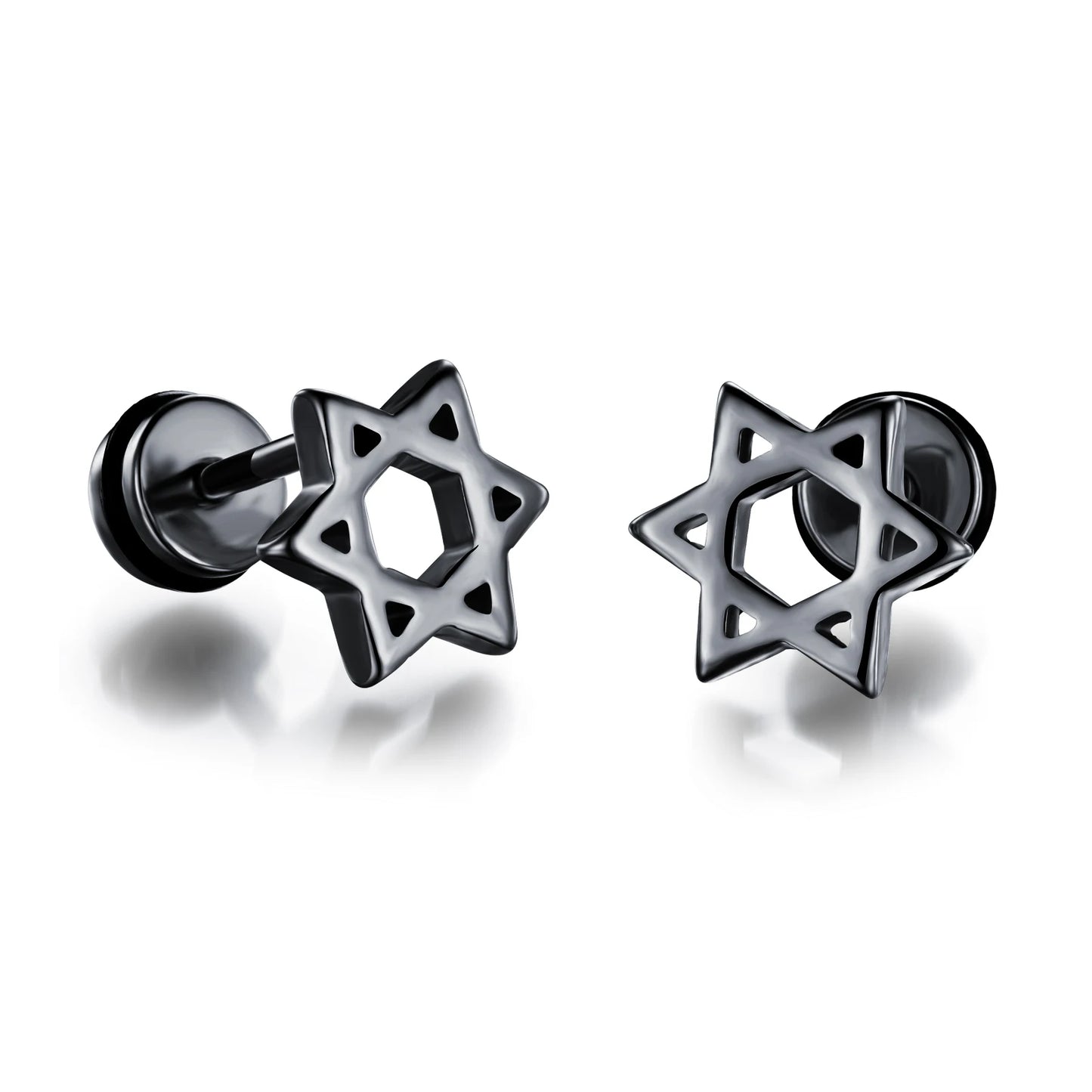 Boucle d'oreille homme noire