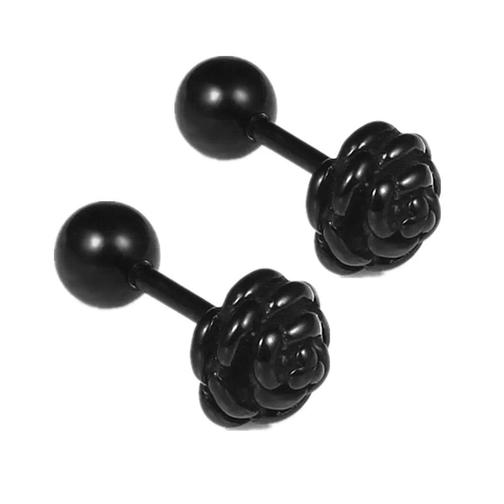 Boucle d'oreille homme noire