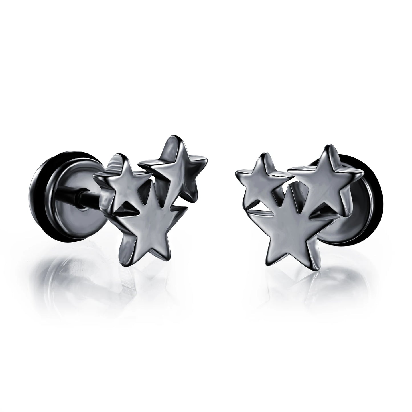 Boucle d'oreille homme noire