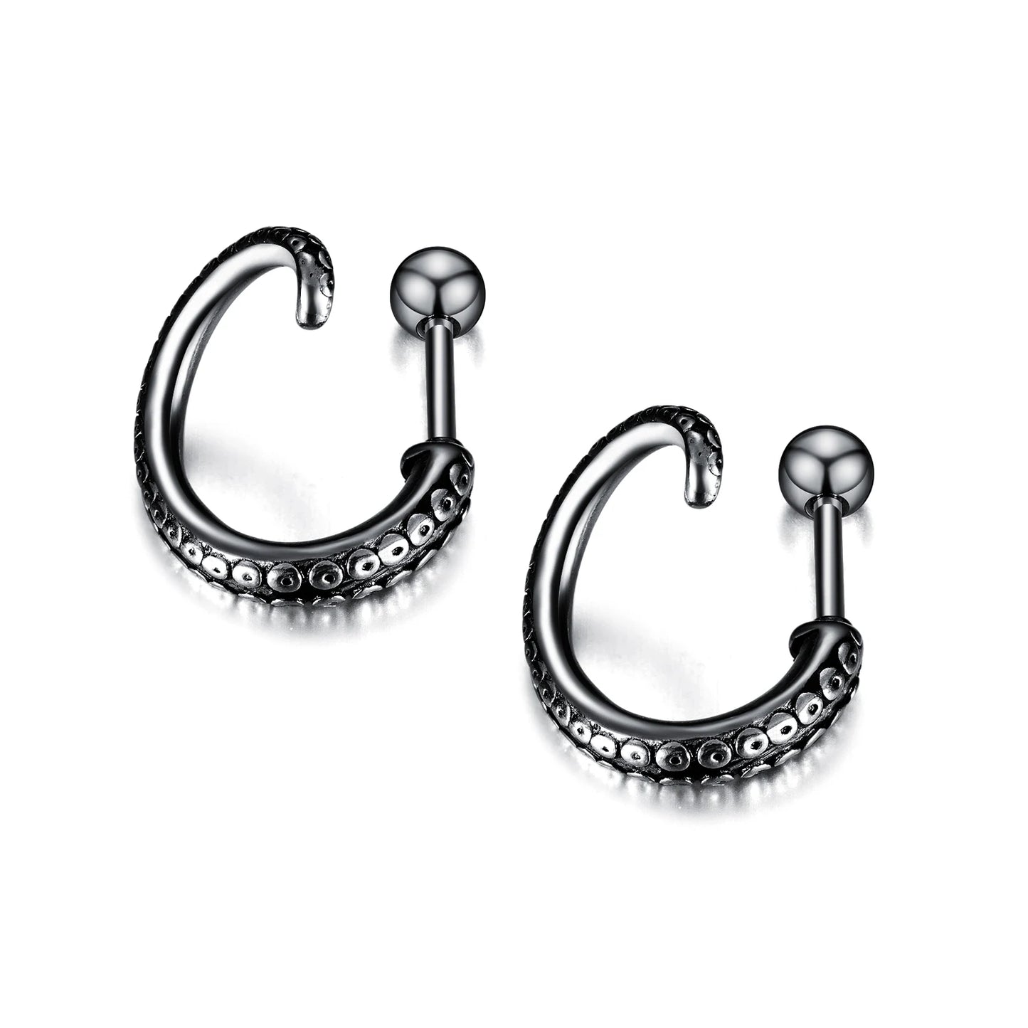 Boucle d'oreille homme noire