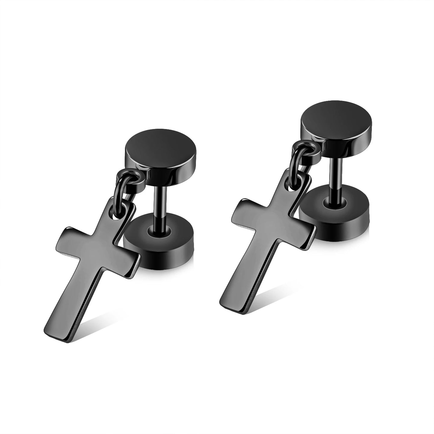 Boucle d'oreille homme noire