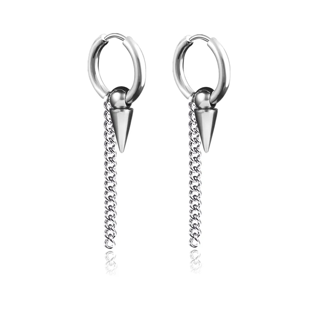 Boucle d'oreille homme pendante