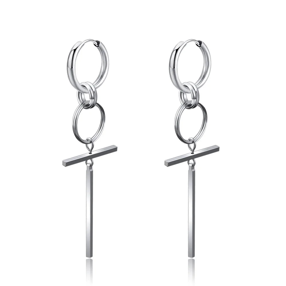 Boucle d'oreille homme pendante