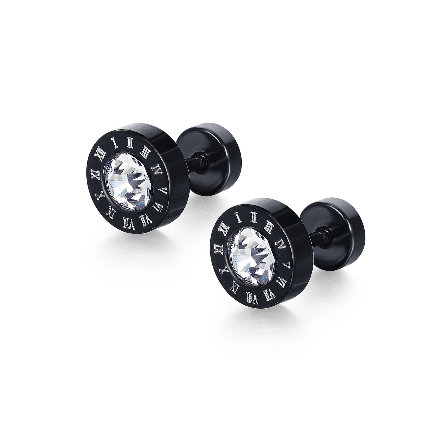 Boucle d'oreille homme noire