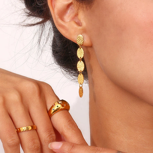 Boucles d'oreilles pendantes acier inoxydable