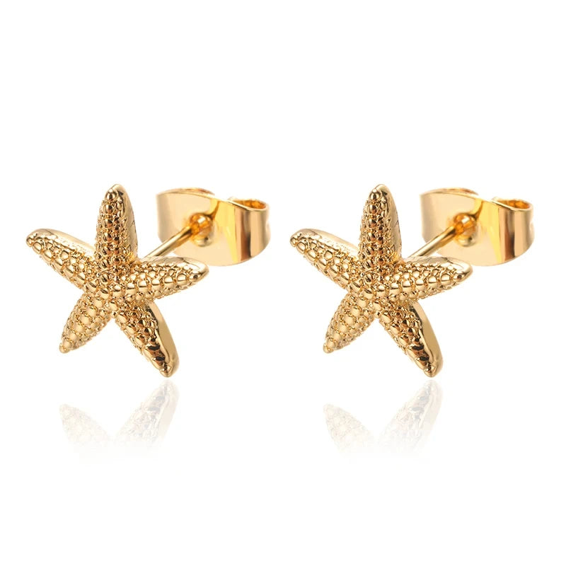 Boucle d'oreille etoile de mer