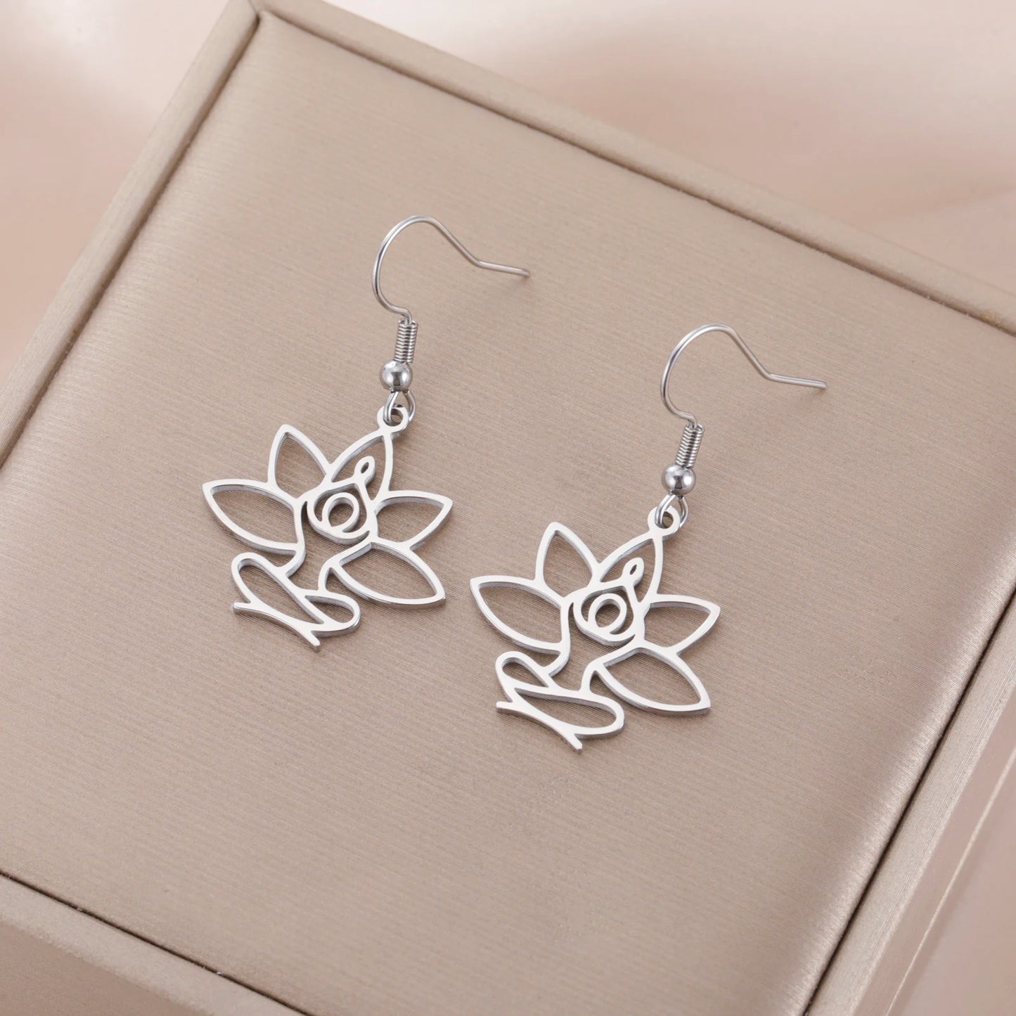 Boucle d'oreille fleur de lotus